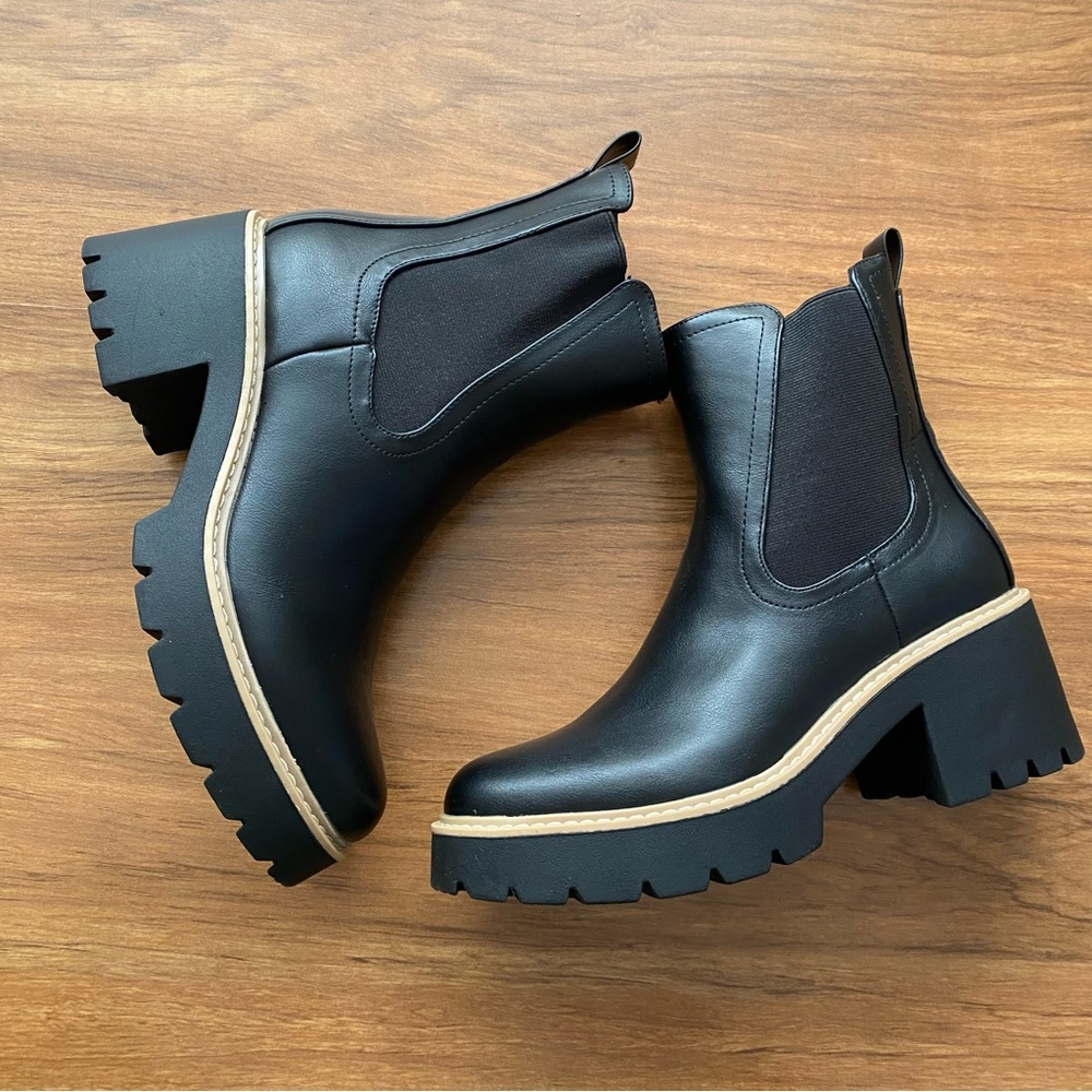 Dolce Vita Tattler Black Lug Sole Boots